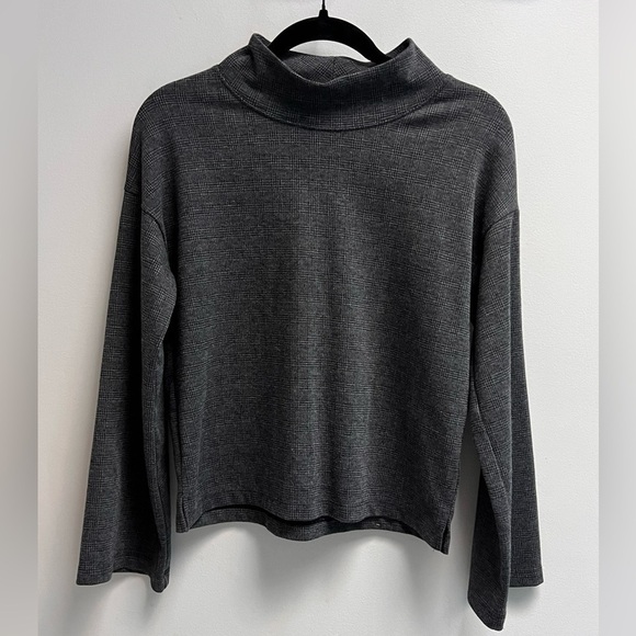 MADEWELL Women’s Wide Sleeve Mockneck Top - Glen Plaid - XS - Picture 7 of 7